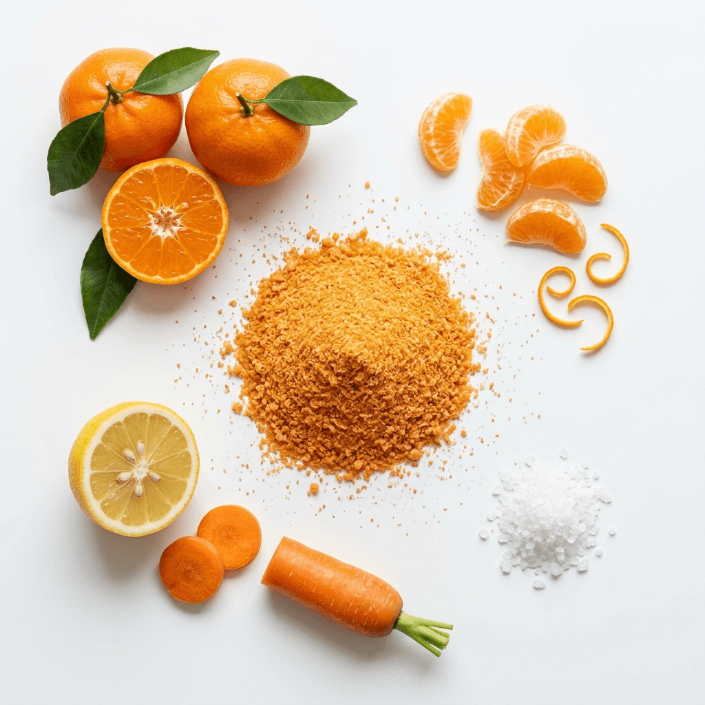 Hydrate color sources: tangerine, carrot & citrus